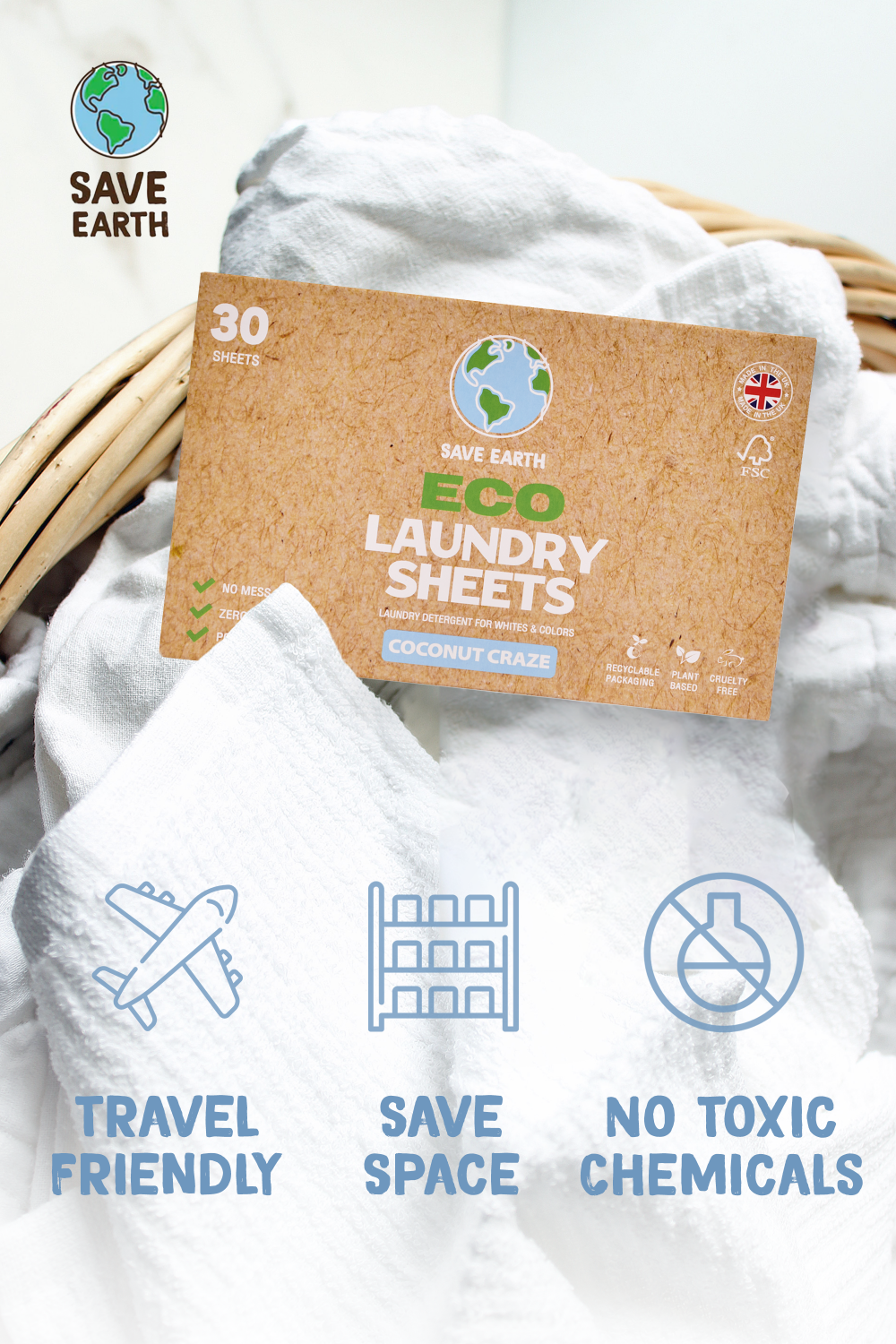 Ocean Breeze Eco Laundry Sheets - 3-Pack (Multi-Saver)