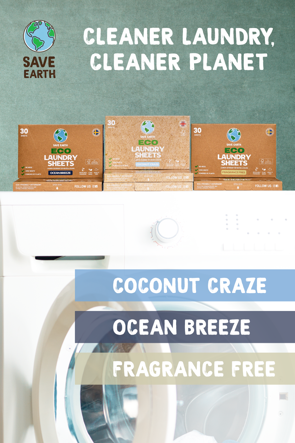 Ocean Breeze Eco Laundry Sheets - 3-Pack (Multi-Saver)